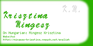 krisztina mingesz business card